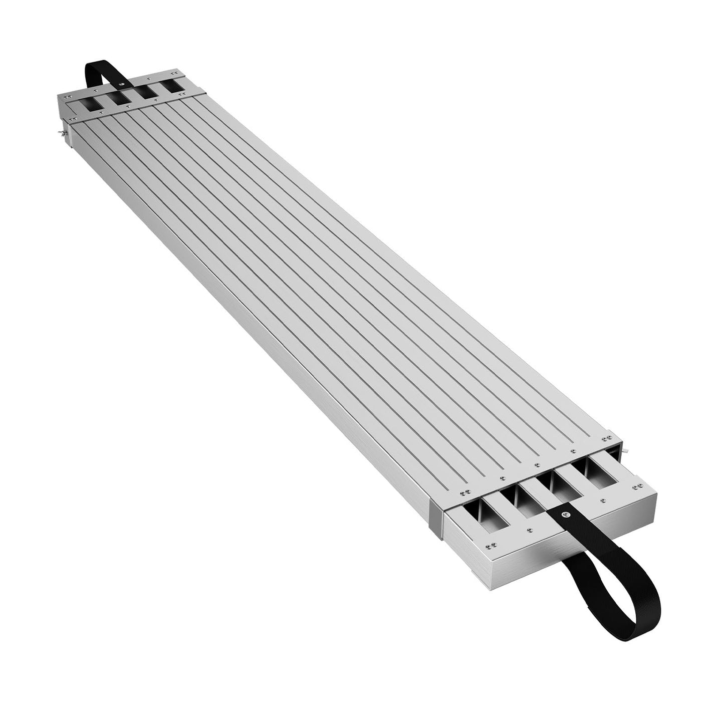 6-9ft Telescoping Plank, Aluminum Work Plank, 440 Lbs Load Capacity Extension Scaffolding Plank with Skid-Proof Platform Scaffold Ladder Accessory, 12.5 Inch Width, Silver
