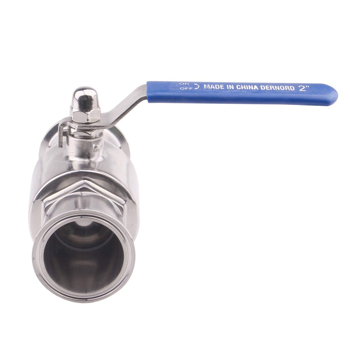 DERNORD 2 inch Tri-Clamp Clover Ball Valve Stainless Steel 304,PTFE Lined. (2 inch Tube OD)
