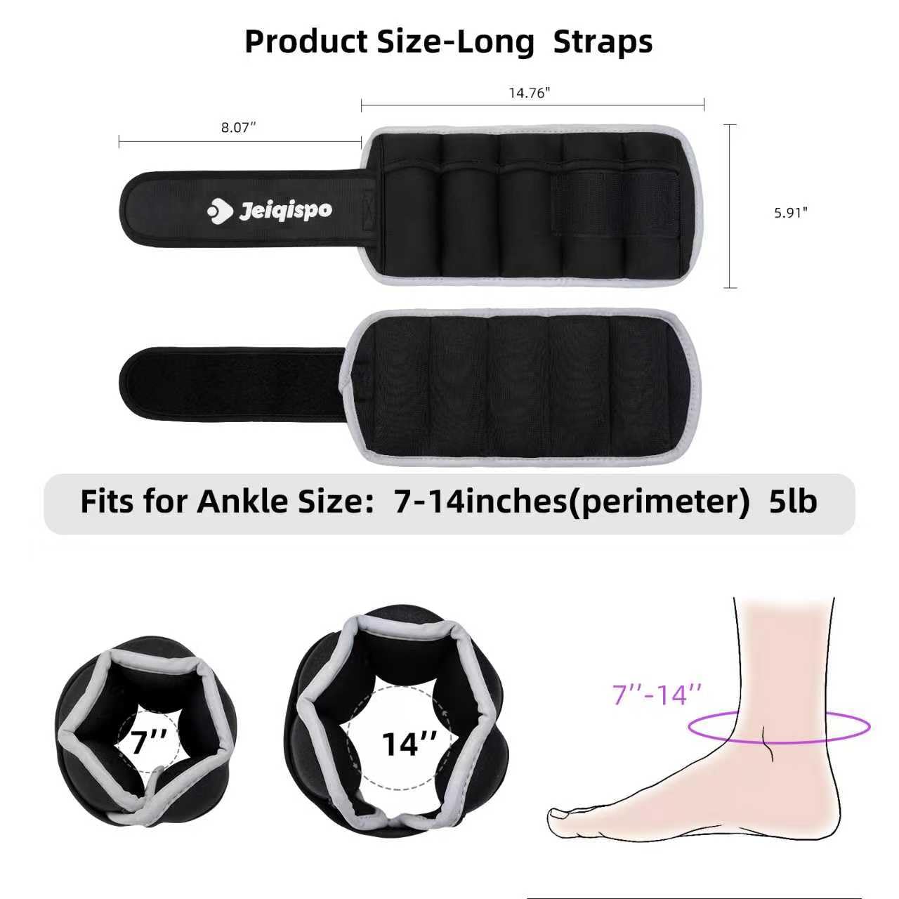 Adjustable Ankle Weights 1 Pair 2/4/6/8/10 LBS Wrist Leg Arm Weights for Women Men Kids,Strength Training with Removable Weight for Fitness Gym Workout Running Walking