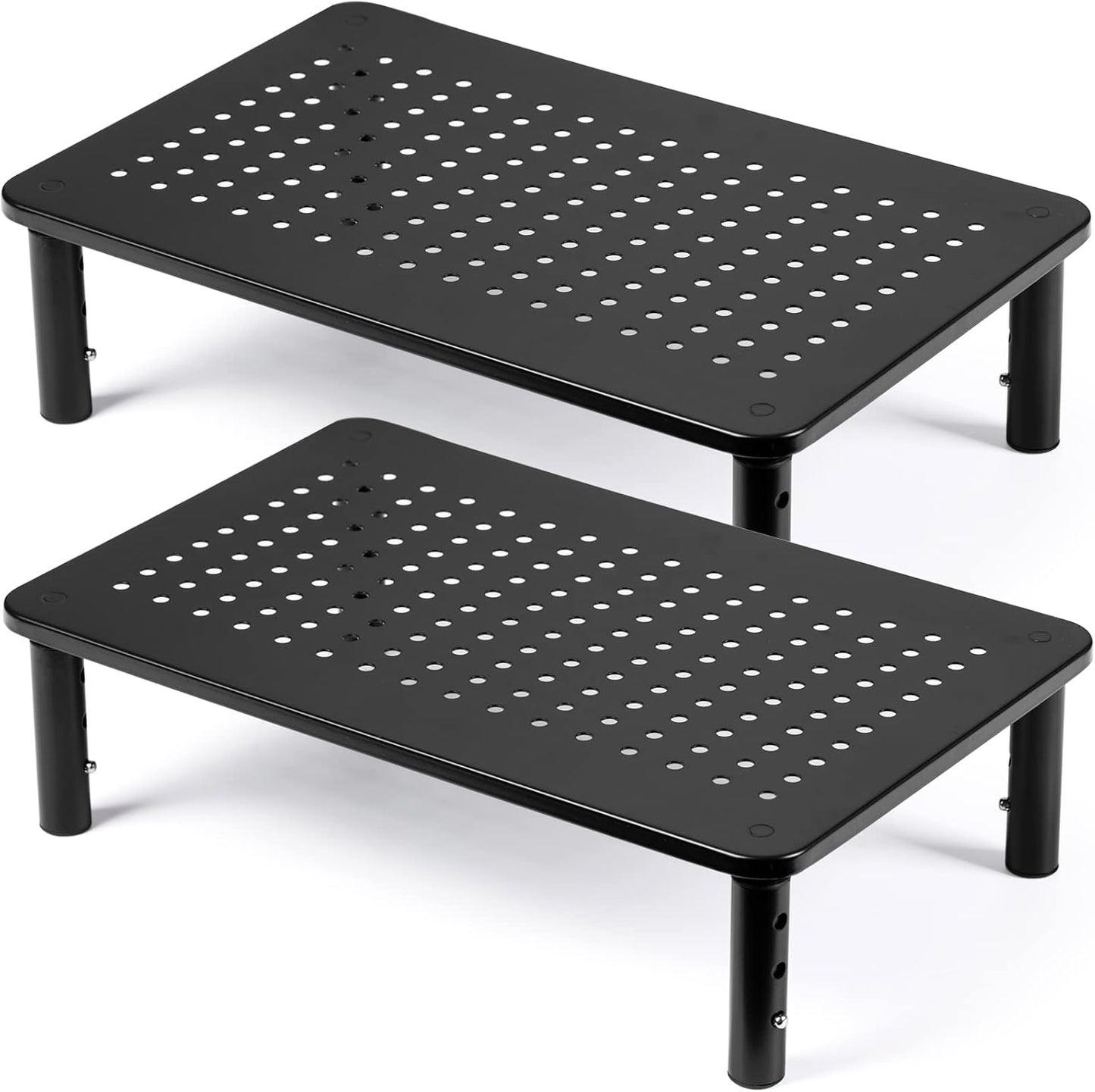 2 Pack 3 2 DOLALIKE Desktop Riser, Height Adjustable Monitor stands for Monitors, PC, Computer, Printer, iMac, Desktop