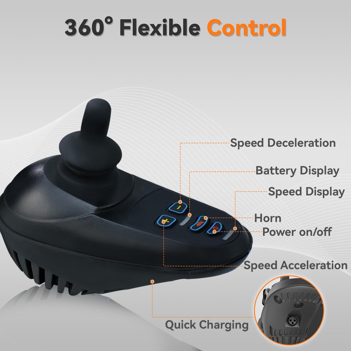 Lightweight Electric Wheelchair for Adults,Motorized Wheelchair Power Portable Wheelchair,500W Motor Airline Approved Black