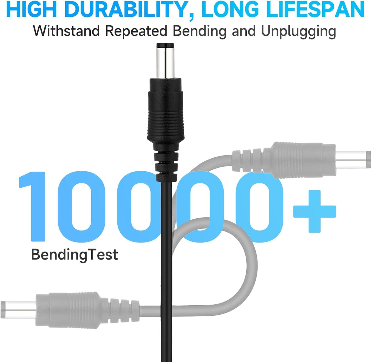 ANLINK 4 Pack 3ft 1M 12V 5.5mm 2.1mm DC Power Extension Cable, Premium Pure Copper DC Power Adapter Extension Cord x