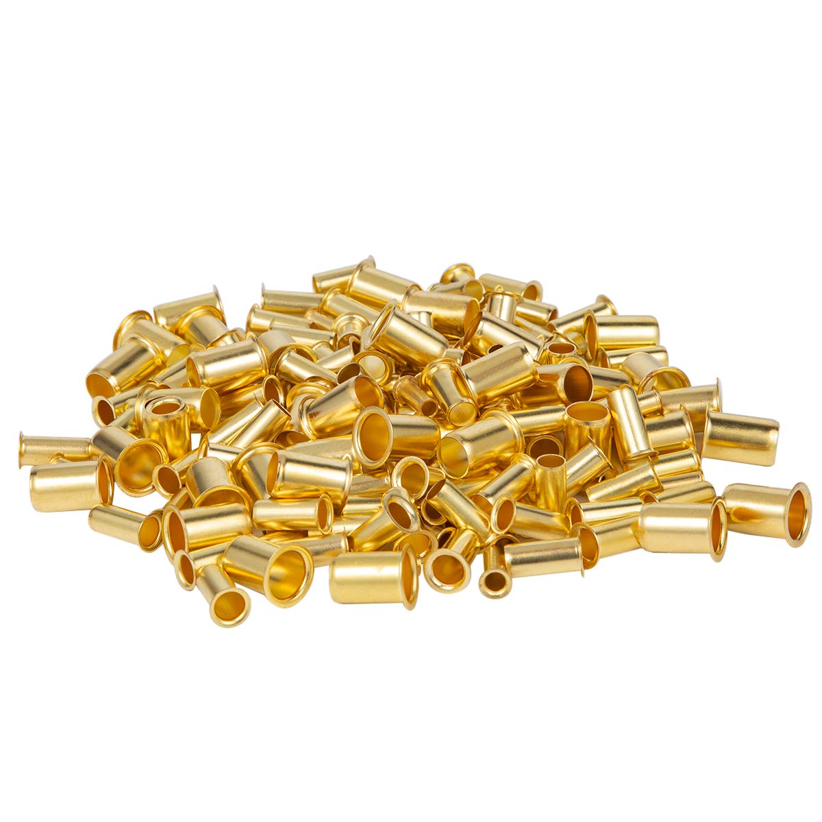 Breezliy 160pcs Tube OD(1/4" 5/16'' 3/8" 1/2") Brass Compression Insert,Brass Compression Fitting Assortment Kit, Insert Tube Support Compression Sleeve Fitting