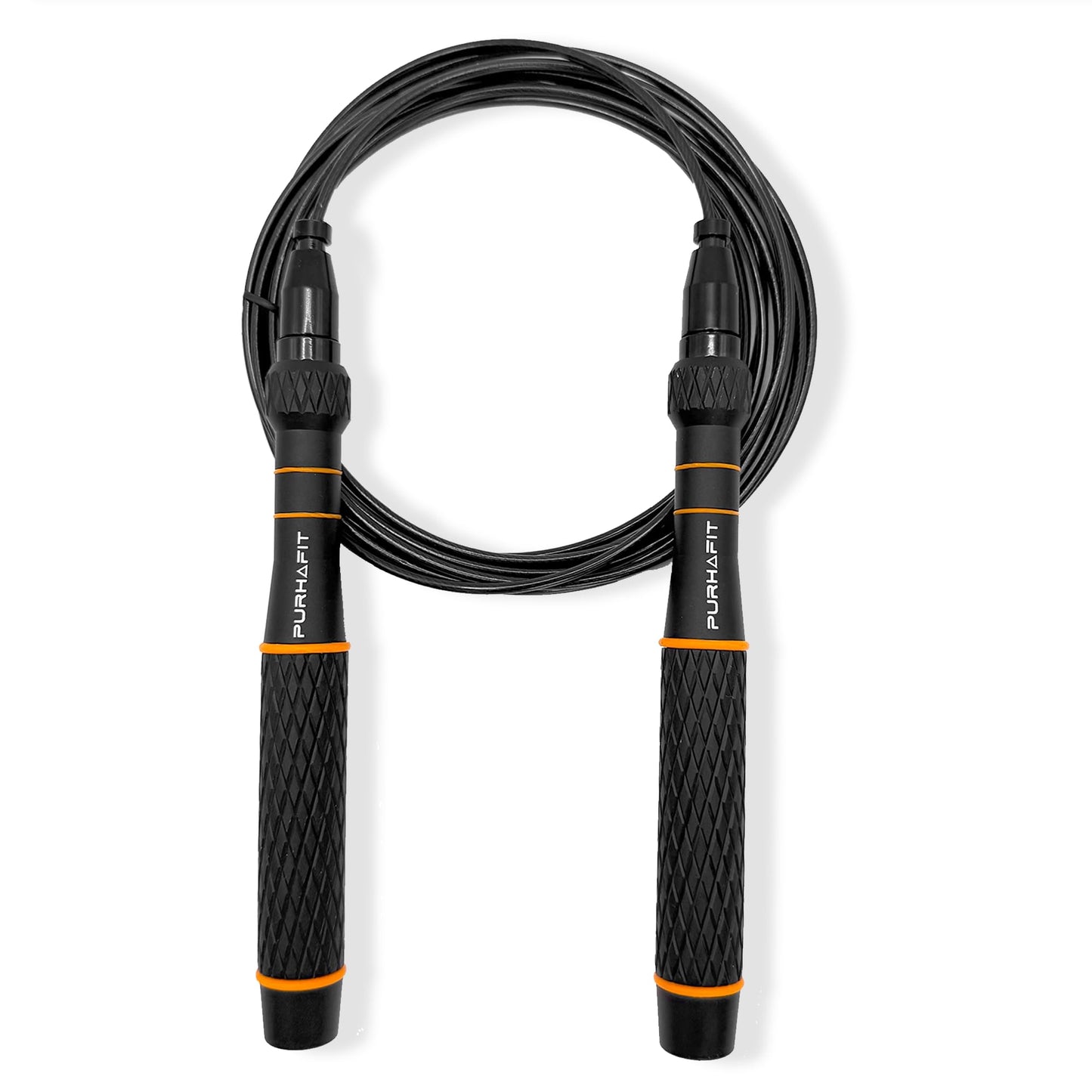 LYRA Adjustable Speed Jump Rope – 360° Ball Bearings, Steel Cable & Aluminum Handles – Fast Double Unders for CrossFit, HIIT & Fitness Workouts – Carry Bag & Extra Cable Included