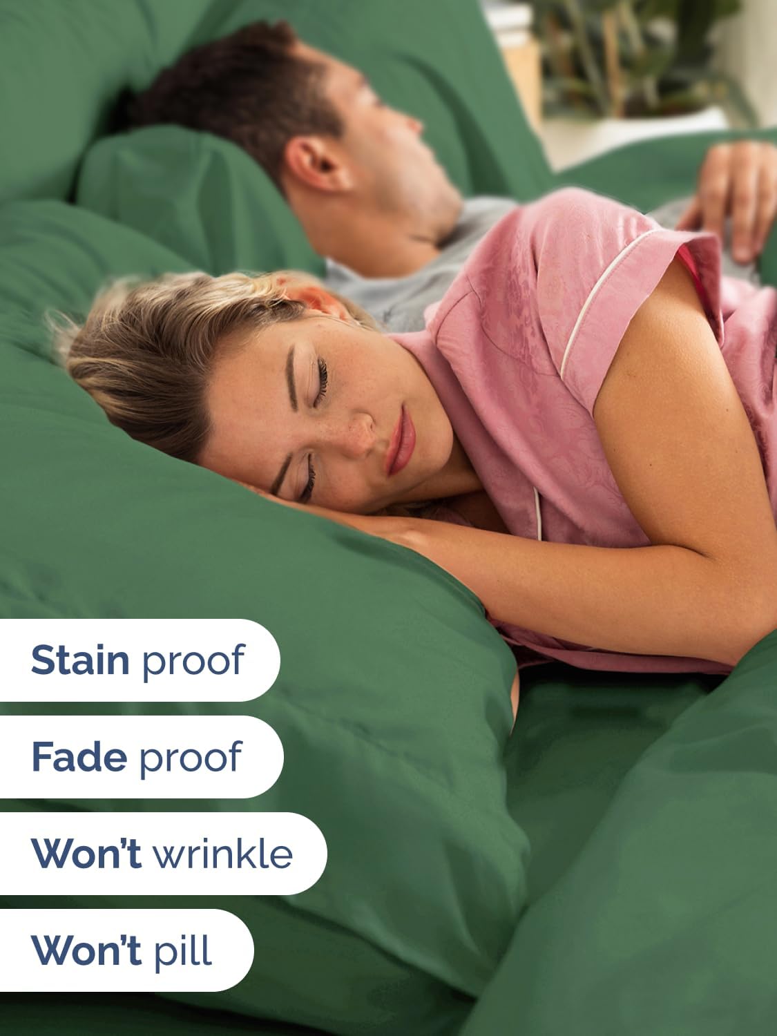 Skiennix Extra Deep Twin Sheet Set - 4-Piece Breathable Cooling Bedding - Soft Wrinkle-Free Emerald Green