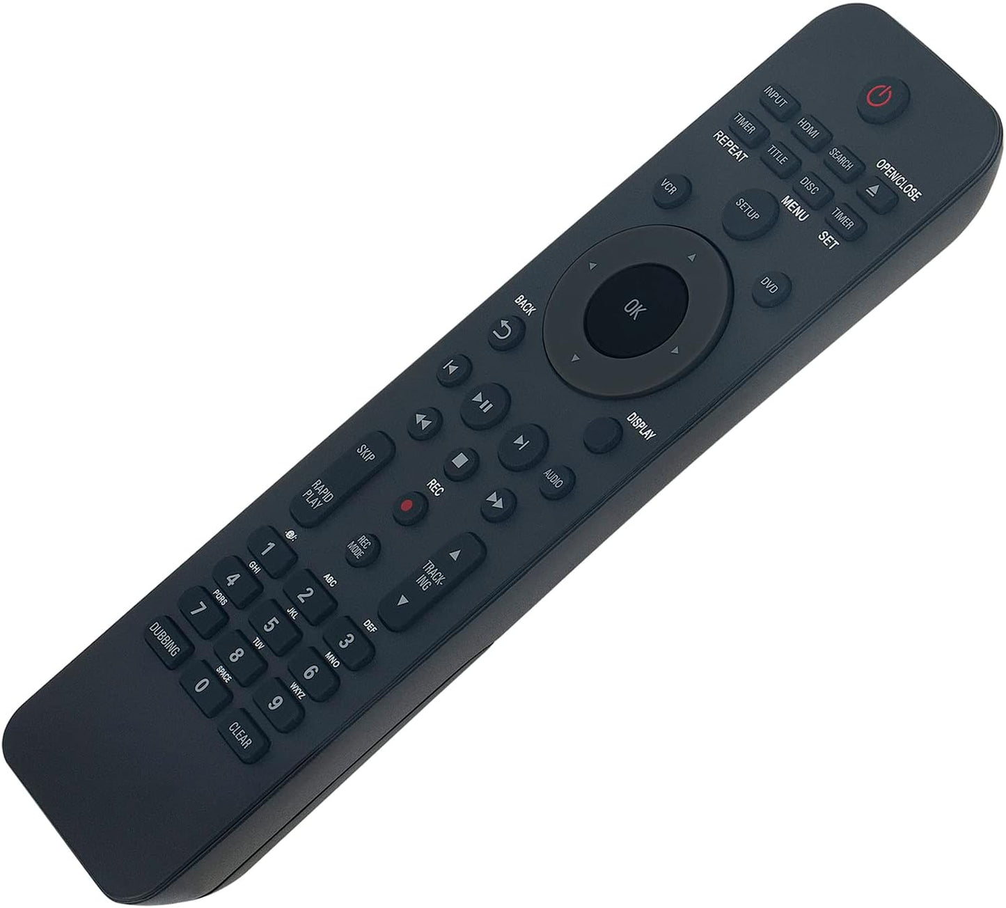 AIDITIYMI NC254UH NC254 DVDR3385V/F7 DVDR3385V Replacement Remote Control Compatible with Philips DVD Recorder/VCR: