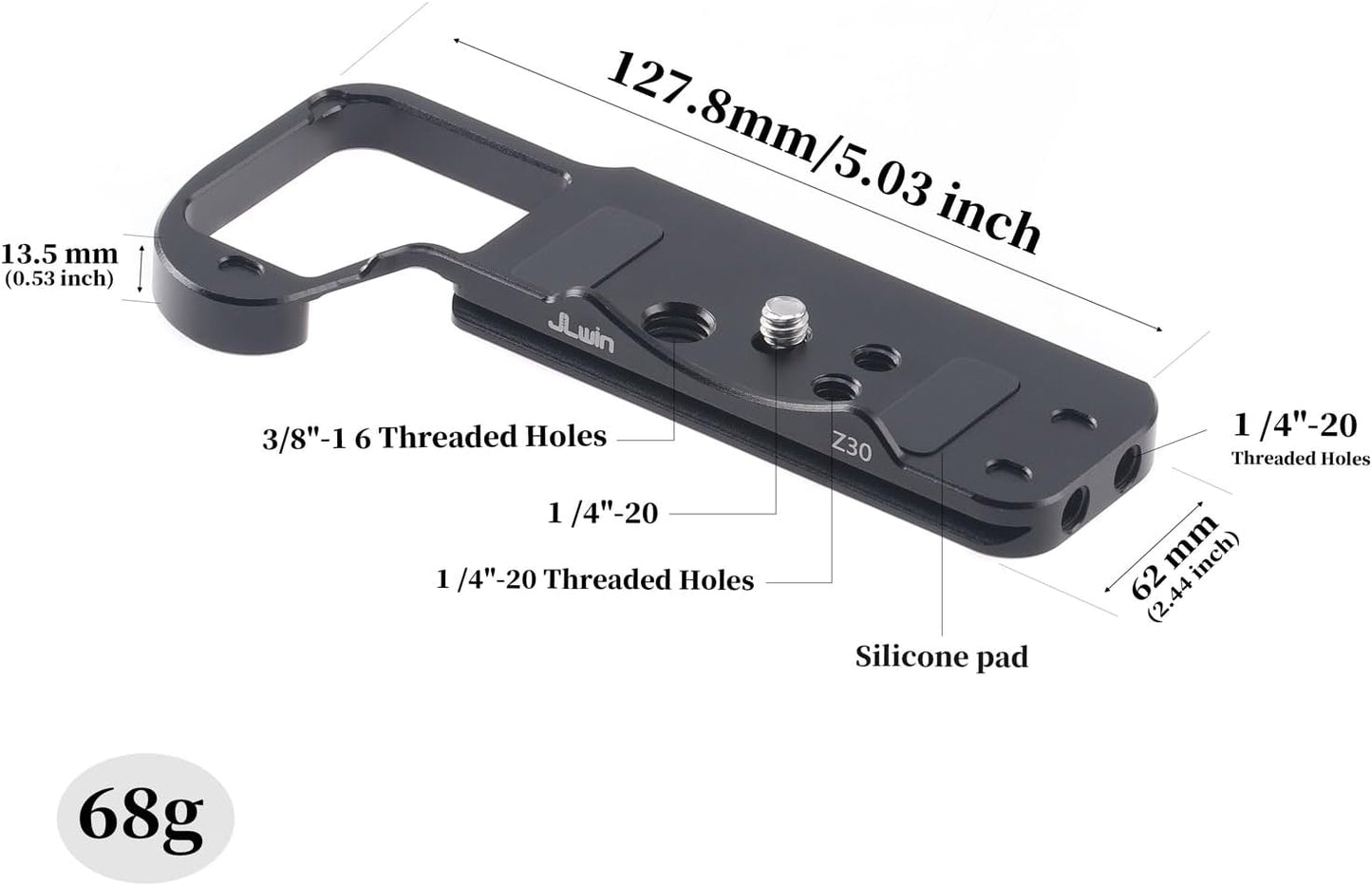 FocusFoto Z30, Z50 Quick Release Baseplate QR Plate Mount for Nikon Mirrorless Camera, Compatible with Arca-Swiss