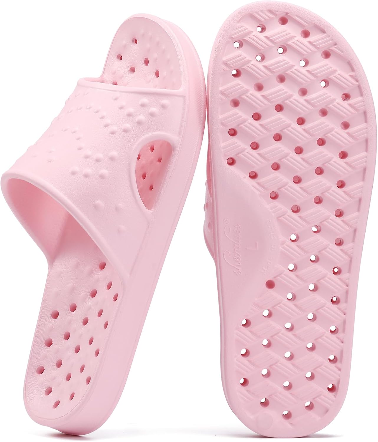 Shevalues Shower Shoes - Arch Support Quick-Drying Pool Slides | Lightweight Beach Sandals with Drain Holes