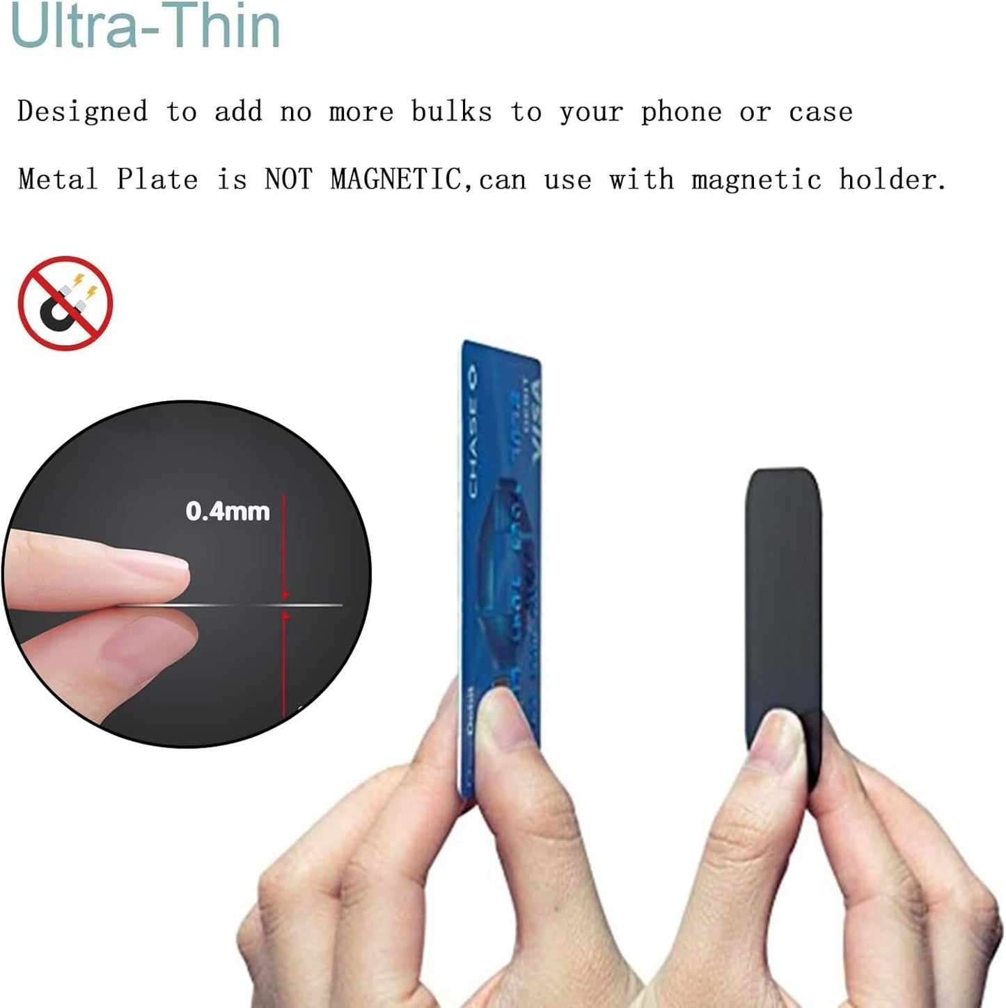 Adhesive Thin Metal Plates(Compatible with Magnetic Mounts)