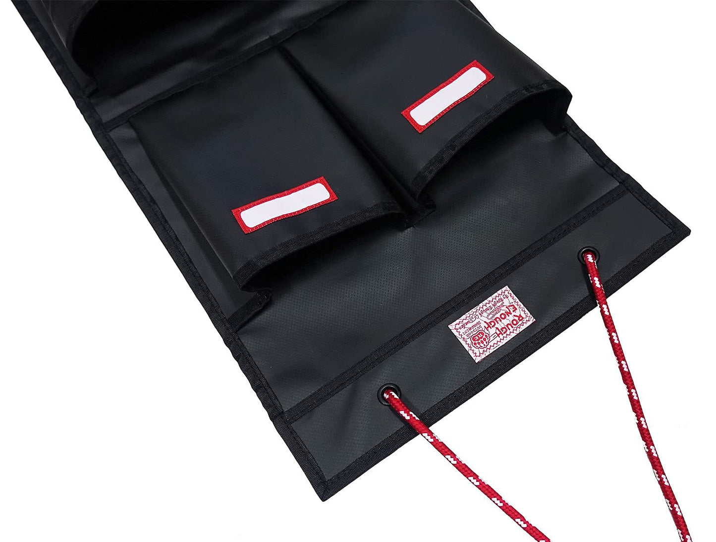 Rough Enough Locker Organizer Hanging Accessories Storage Organization with 4 Pockets for Work Door Gym Wall Black Tarpaulin