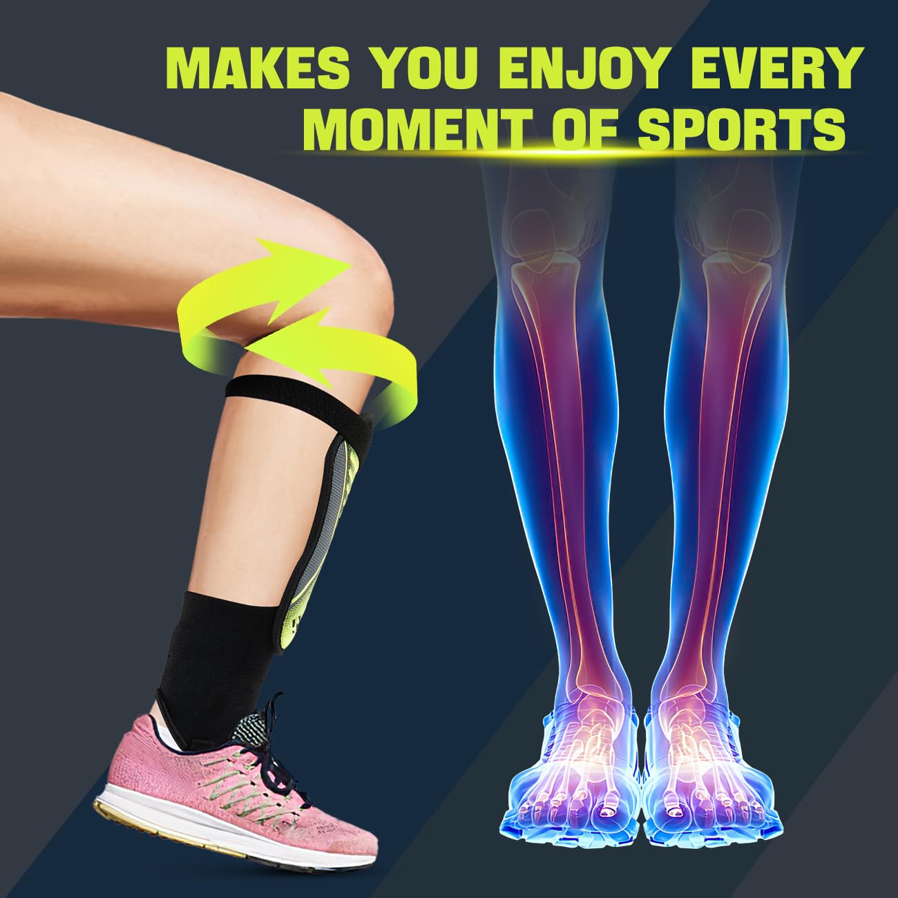 Rawxy Football Soccer Shin Guards with Exceptional Flexible Soft Light Weight - Great for Boys Girls Junior Youth(Blue Yellow, S&M)