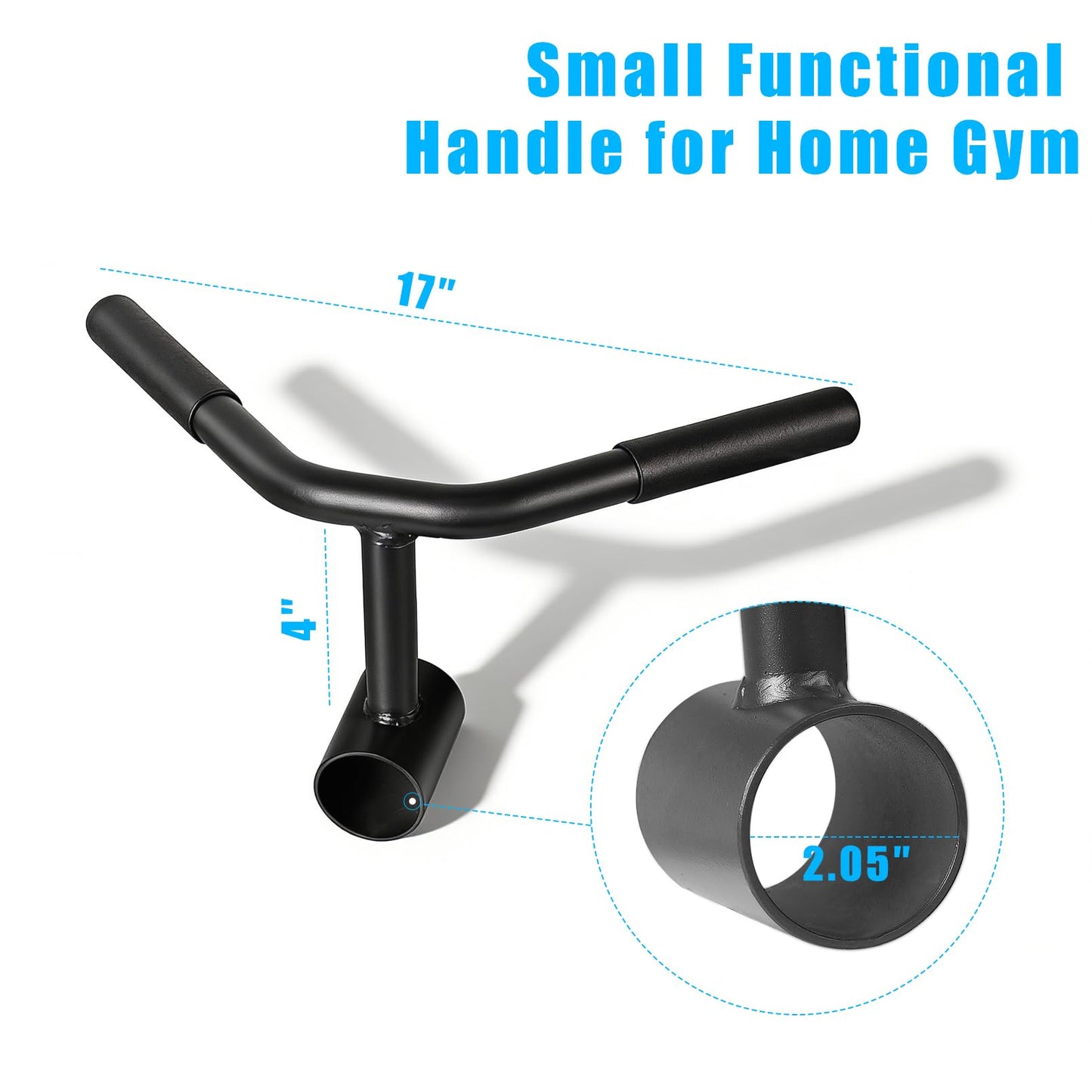 Luwint Solid T Bar Attachment for Landmine Row, Home Gym Workout Equipment Handle for 2'' Olympic Barbell