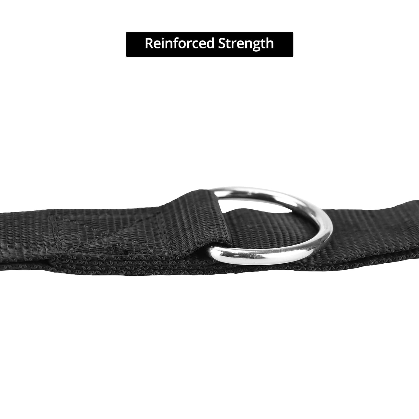 QWORK Fitness Metal Gym Handles with 5 Adjustable D-Ring Buckles - Heavy-Duty Handles for Pulley Systems, Pull-Down, Shoulder, Biceps, Triceps Exercises