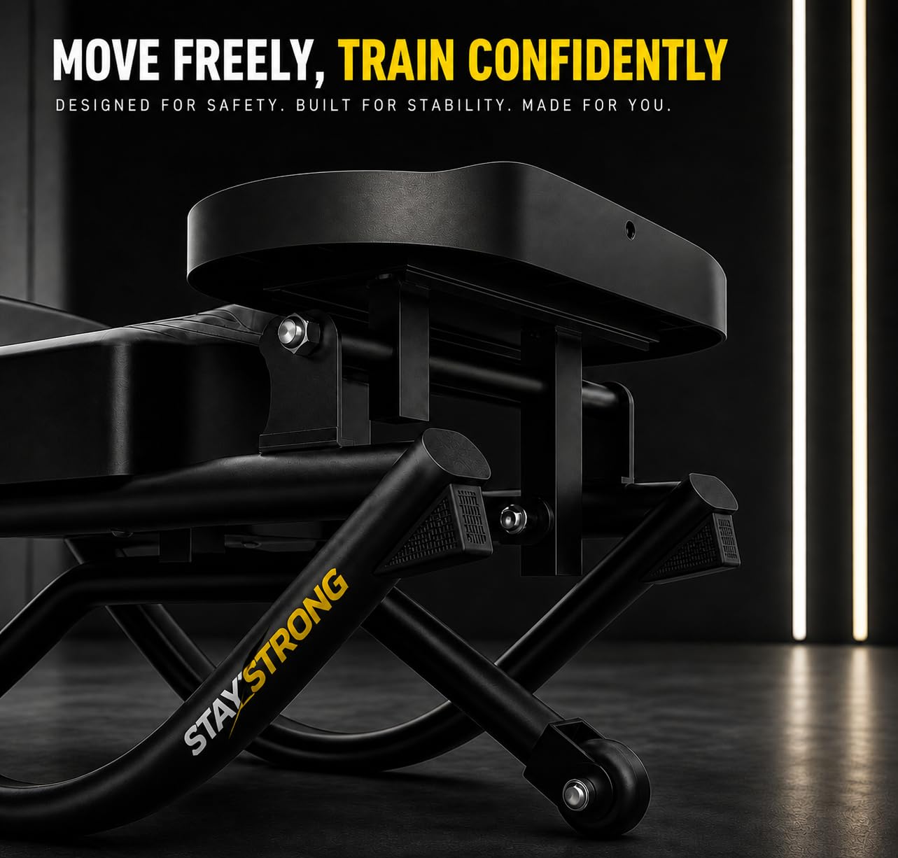 Rocking Stepper for Home Workout – 3D Motion Stair Stepper with Resistance Bands, Full Body Cardio and Strength Training Equipment, 150kg Load Capacity Exercise Machine