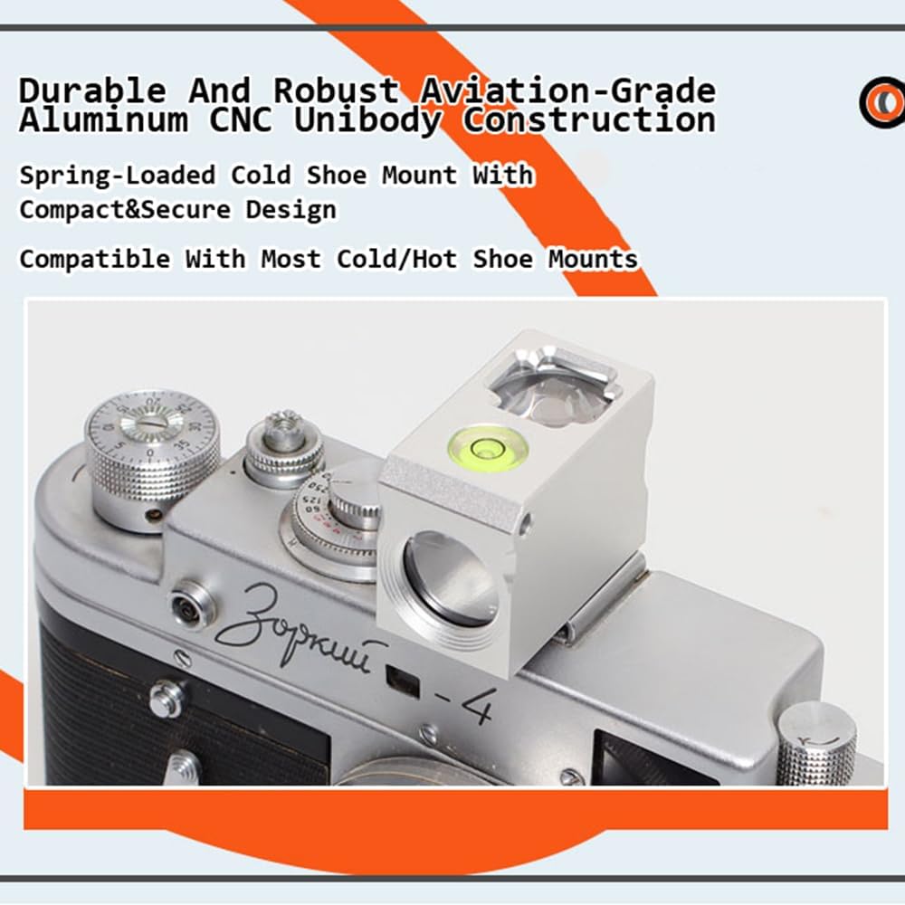 MsCalido Universal Camera Metal Viewfinder, Waist-Level, Hot/Cold Shoe Interface, Film Camera Compatible (Plastic