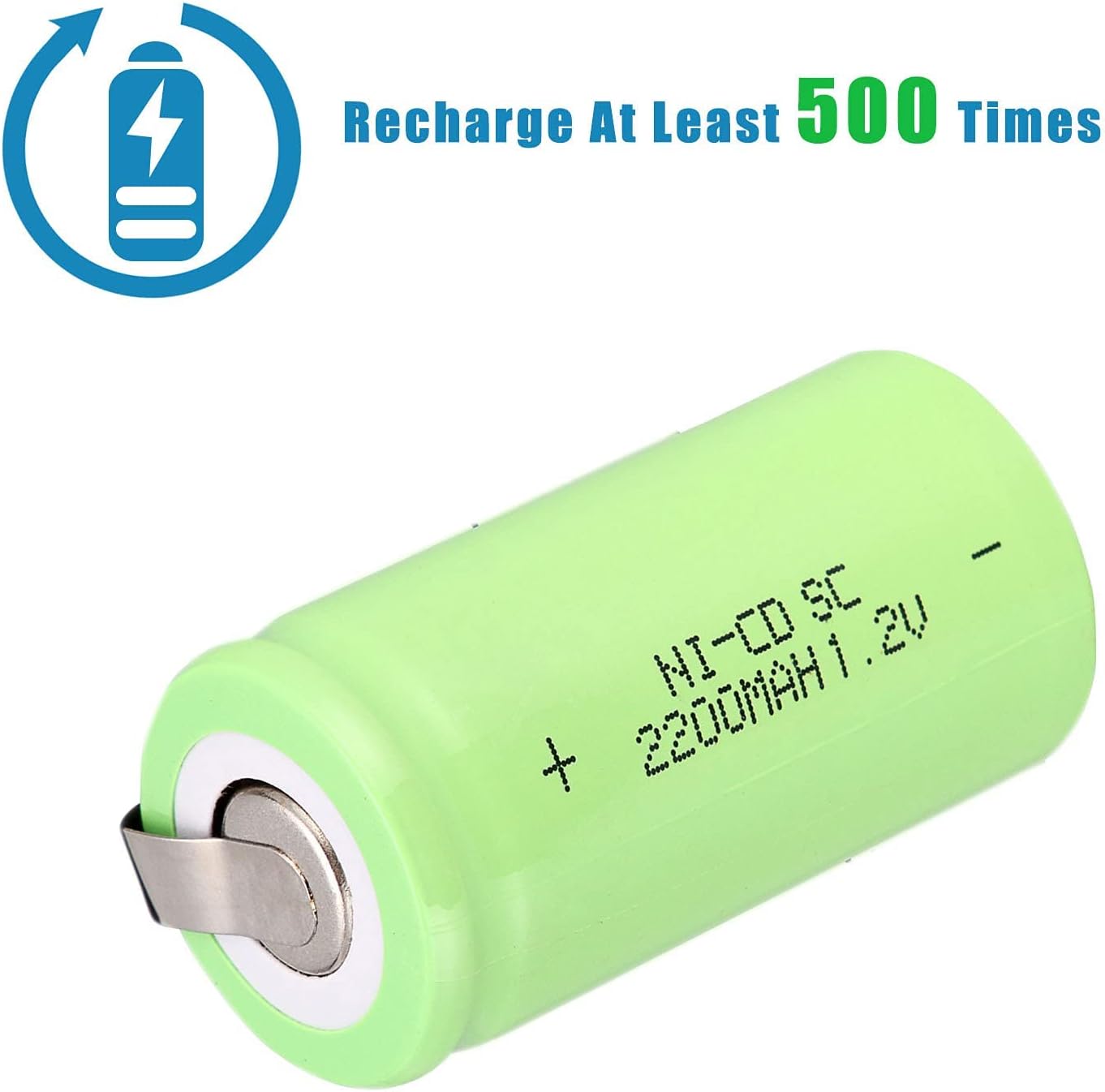 anmas rucci 1.2V 2200mAh 16-Pack Odstore Ni-Cd Rechargeable C Battery Sub C Batteries C Size (Green)