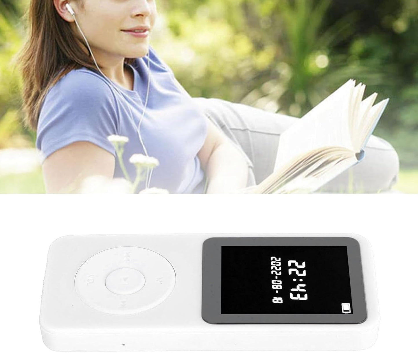 Zopsc MP3 1.77in 5.0 MP3 Player, LCD Screen Portable Music Player Built in Speaker, Bluetooth HiFi Player with FM Radio