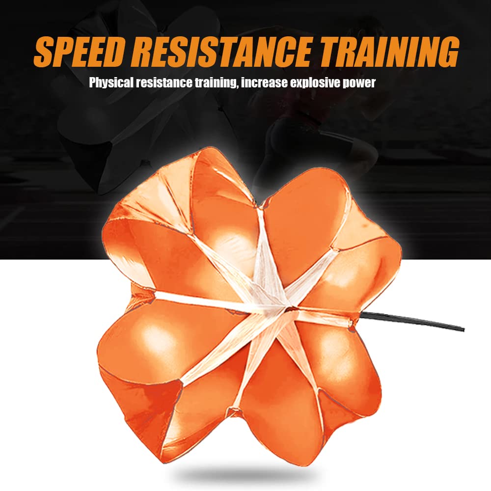 Nusogon Speed Parachute for Running Training - 56" Resistance Parachute for Athletes & Youth - Track and Field Accessories, Football & Soccer Gear with Velcro Belt