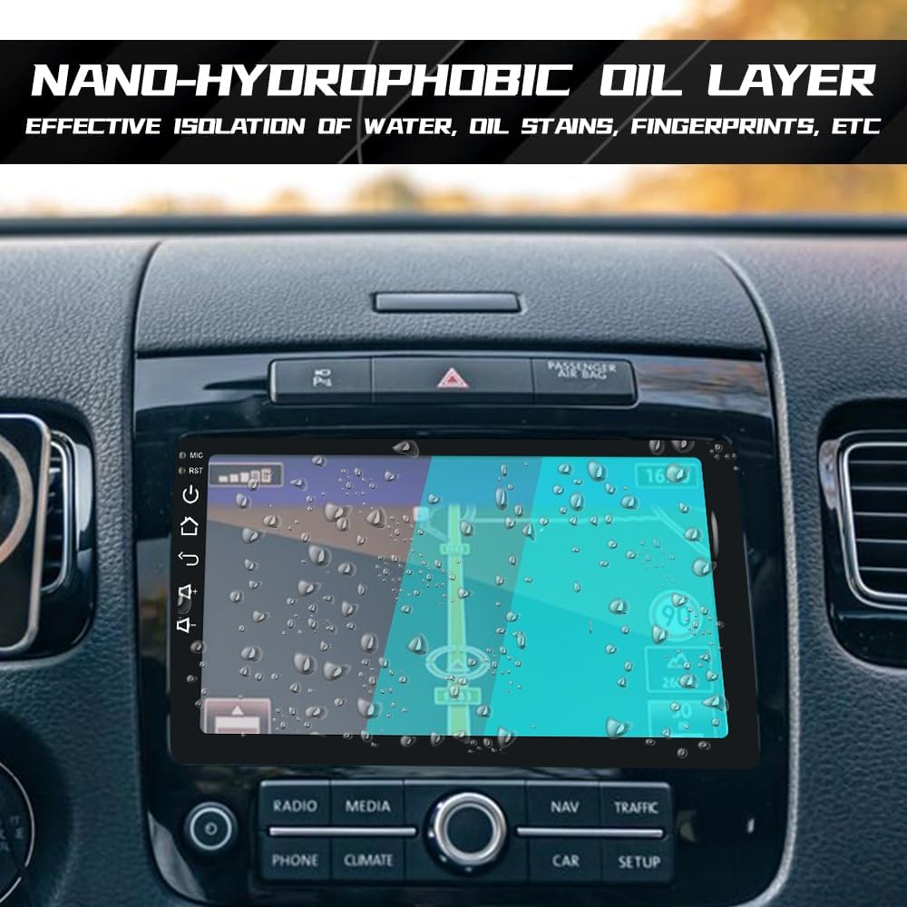 Lecctso 9inches) Car Navigation Screen Protector, Car Screen Tempered Glass Protector, Car Touchscreen Protector, Car