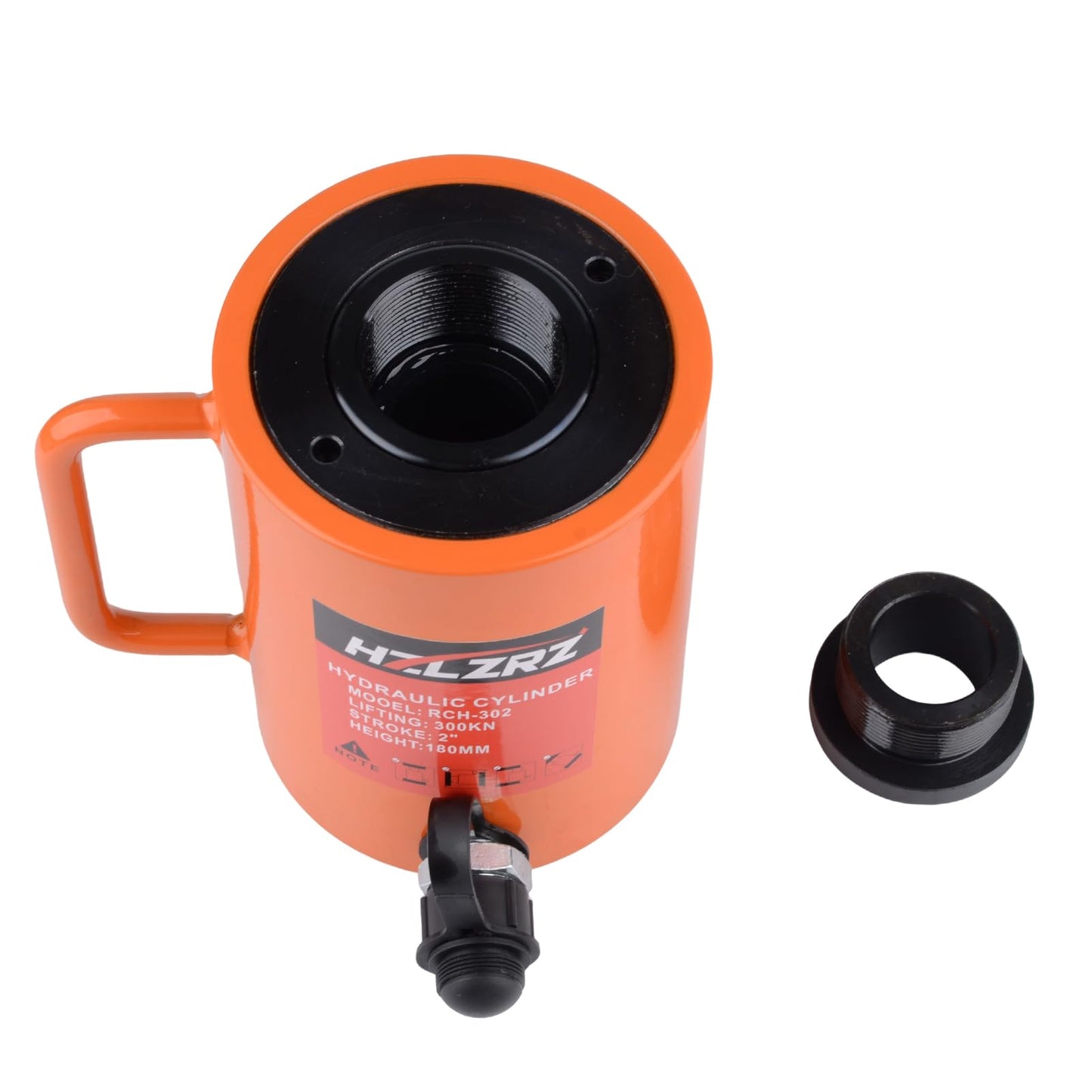 HZLZRZ 20 Ton Hydraulic Cylinder Jack Porta Power Ram 2" Stroke, CP-700B Manual Hydraulic Hand Pump, Hollow Single Acting Lifting Cylinders for Machinery Shipbuilding
