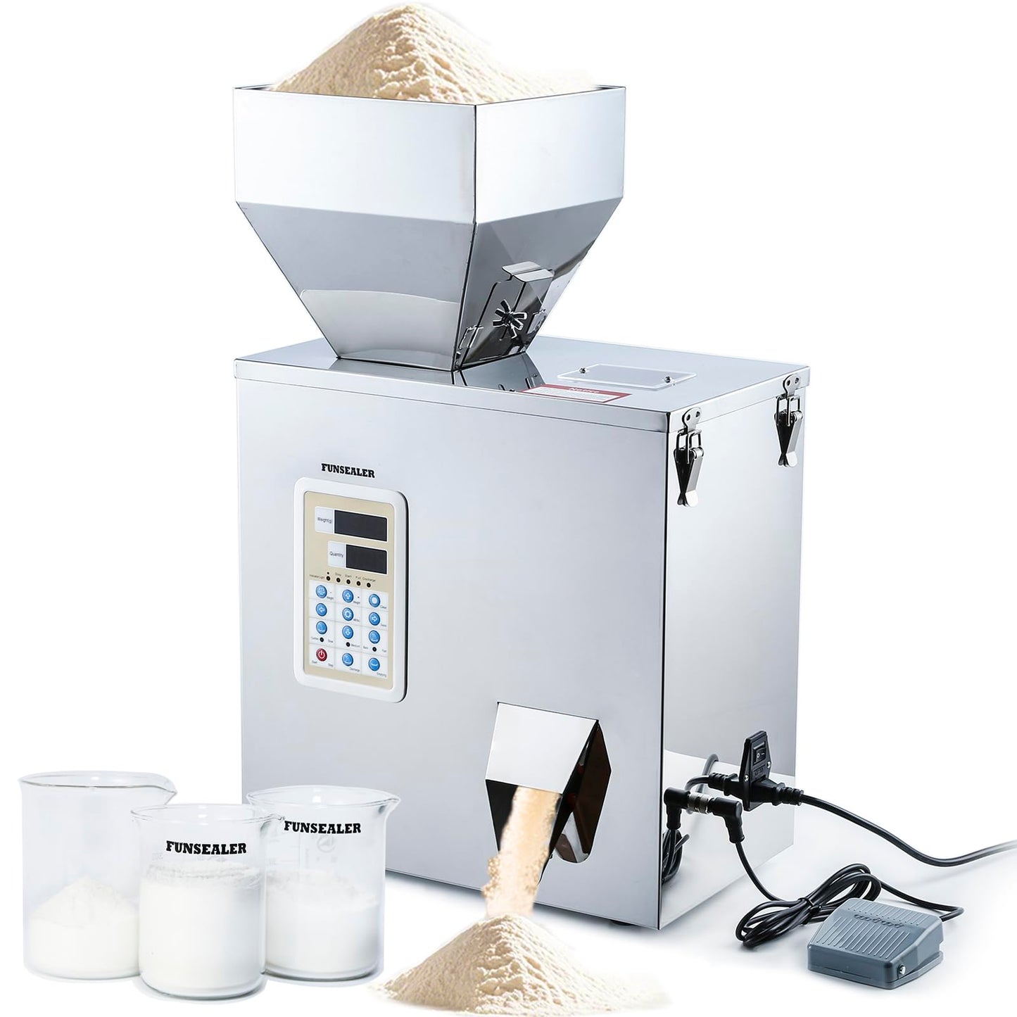 FunSealer Powder Filling Machine, Powder Dispenser, Automatic Filling and Packing Machine For Flour Glitter 1-200G
