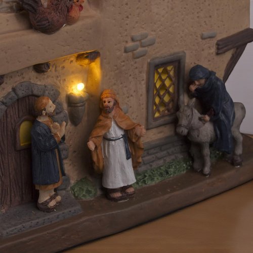 Bethlehem Inn | Porcelain Christmas Village with LED Lights - Festive Holiday Decor