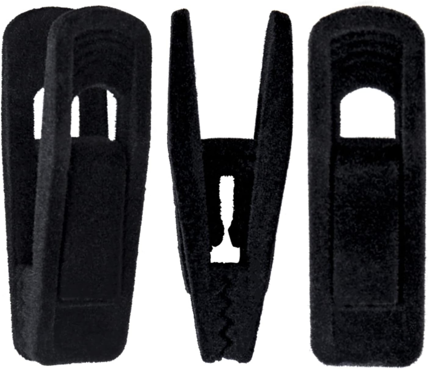 Skiennix Velvet Hanger Clips - 20 Pack Strong Clips for Skirts & Pants - Black Color