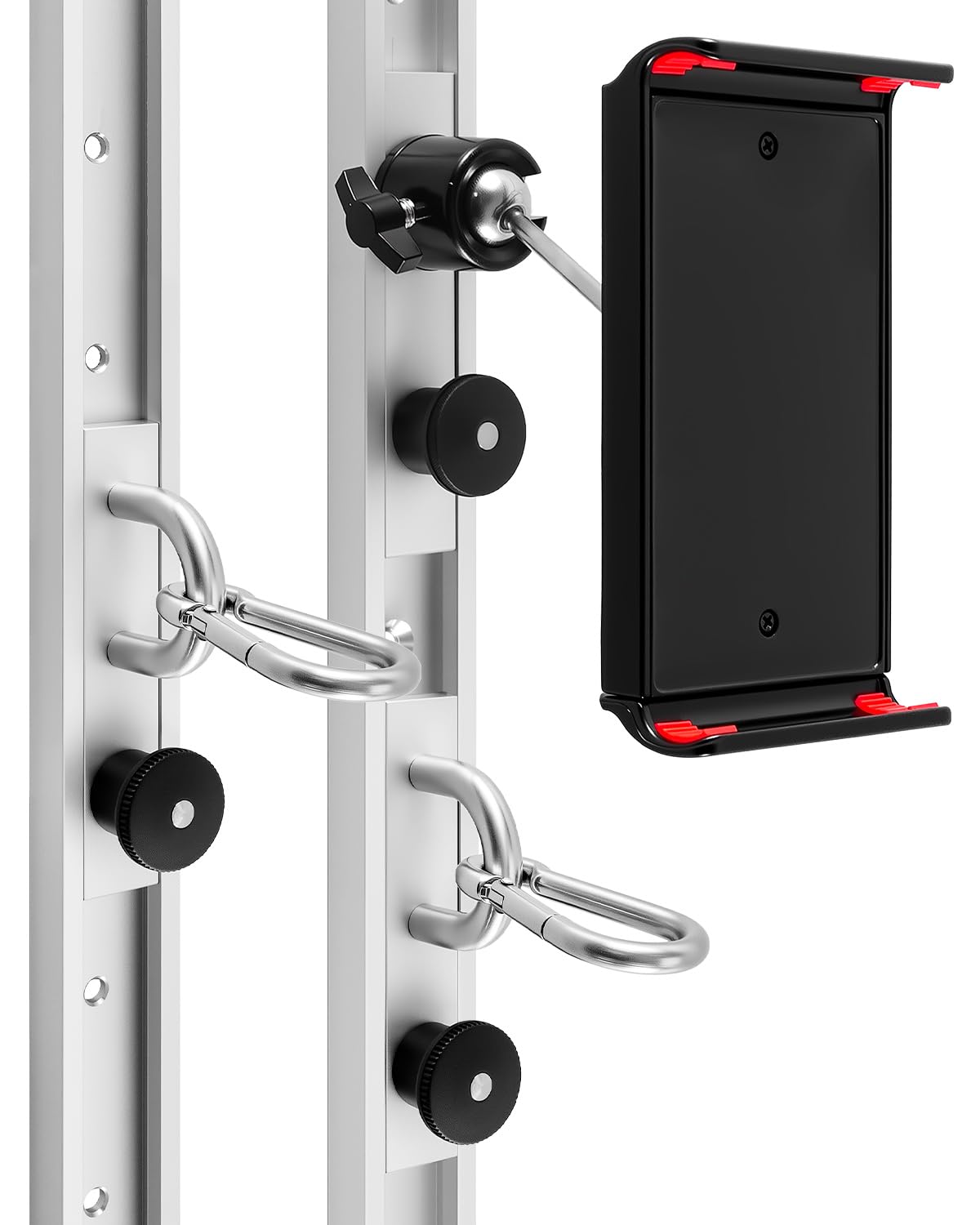 Adjustable Resistance Band Wall Anchor System – Dual 40 inch Aluminum Rails with Sliding Mounts, Space-Saving Home Gym Setup for Strength, Stretch, and Mobility Training