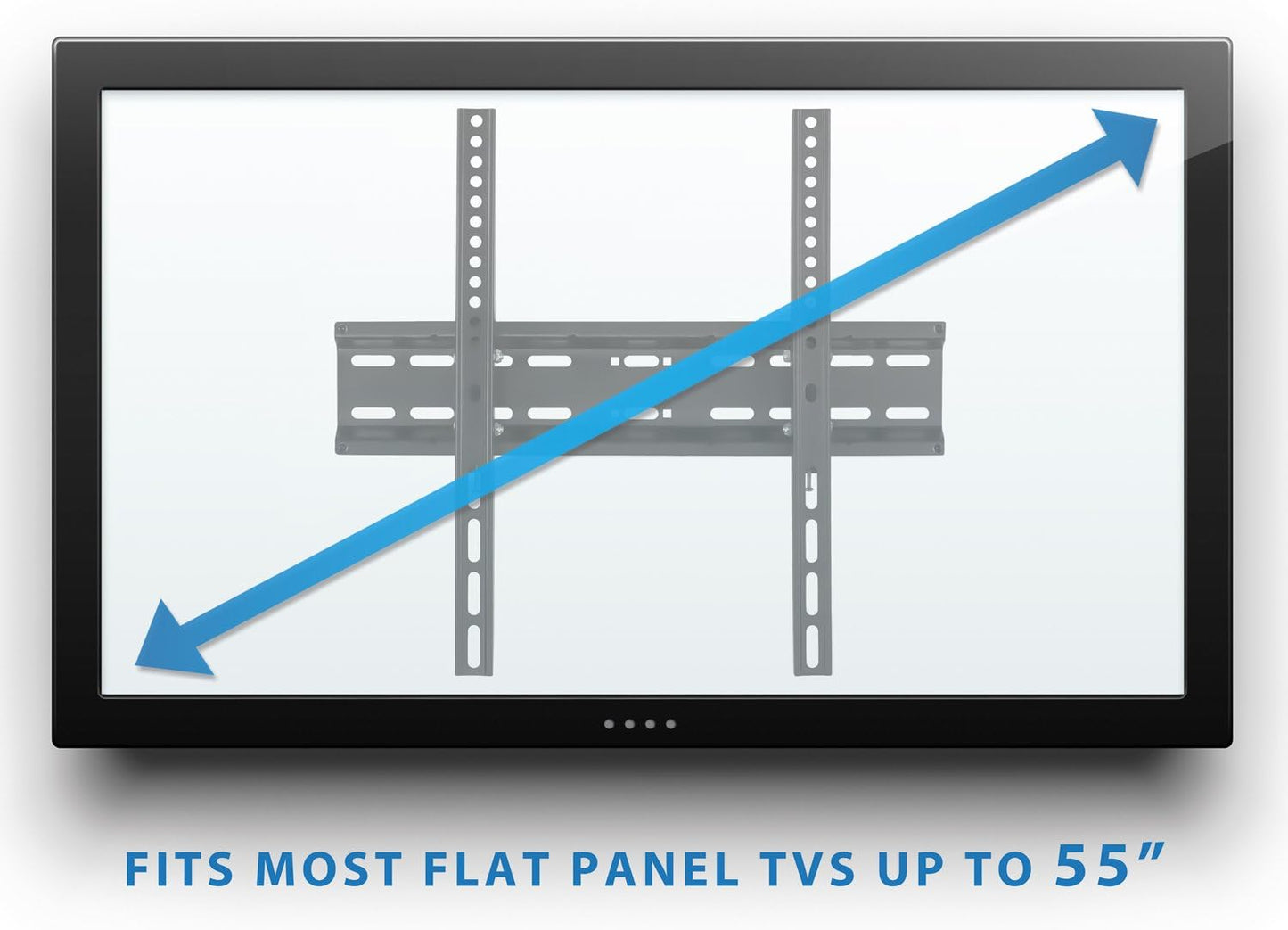 Mount-It! 30, 32, 37, 39, 40, 42, 43, 47, 49, 50, 55 inch 77 lbs 2" 400 400 Tilting Flatscreen Wall Mount TV for LED