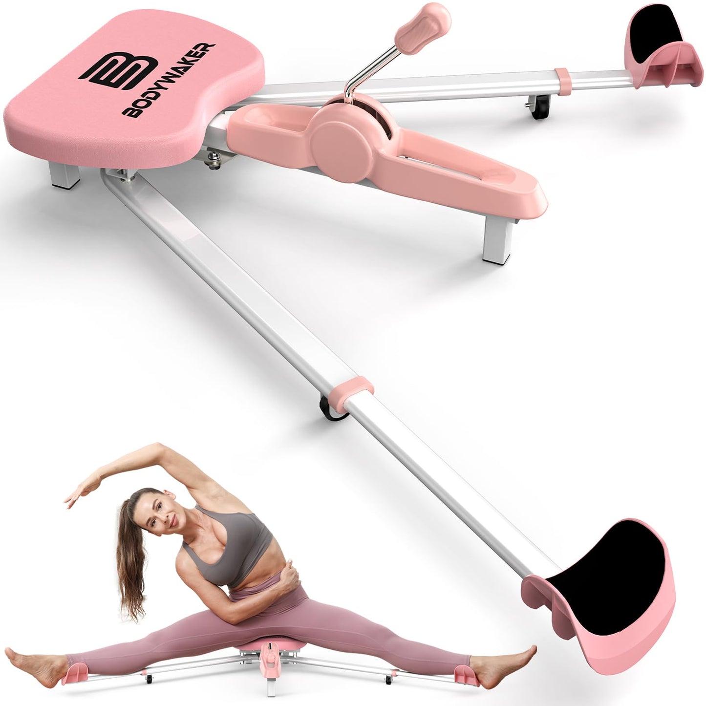 BODYWAKER Leg Stretcher Machine - Professional Split Trainer for Dance, Ballet, Gymnastics,Yoga - Flexibility Training Equipment for Splits, Kicks & Stretching (Pink)