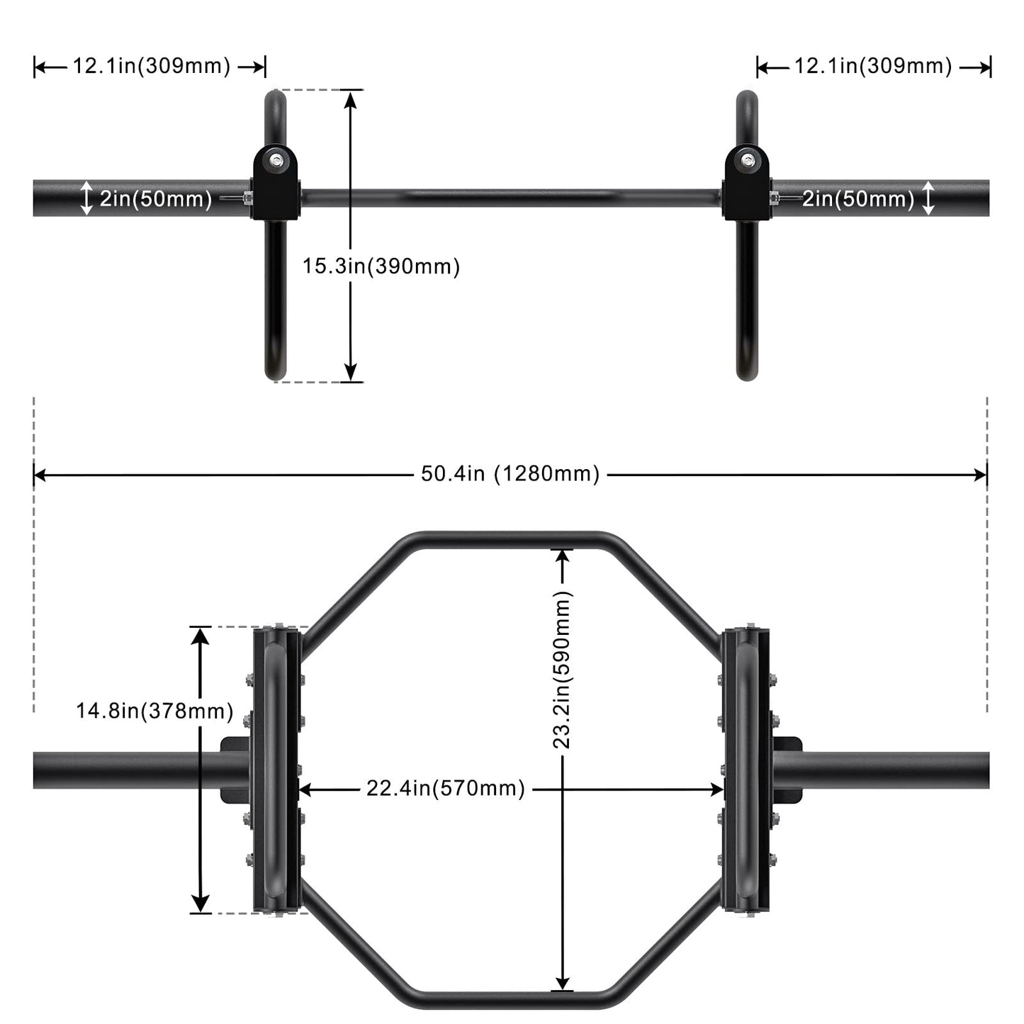 Kipika Adjustable Dumbbell to Barbell Converter - EZ Curling Bar Adapter - Versatile Weightlifting Equipment for Home Gym (B. Black Steel Sleeve)