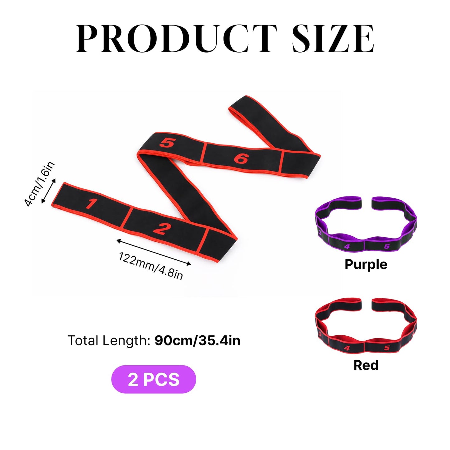 Fitness Resistance Bands with Handles, Fitness Resistance Band for Stretching and Yoga, Adjustable Exercise Puller Bands for Full Body Workout, Stretching, Shaping and Home Fitness Training