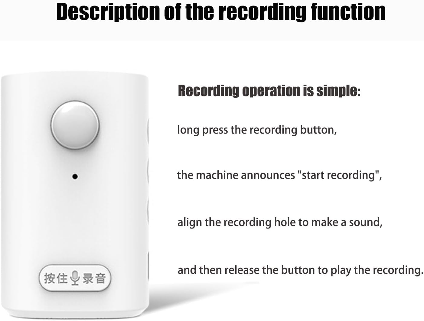 XYszpcgs Motion Activated Voice Player - Recordable Voice, Built-in Microphone Safety Reminder, Point of Sale
