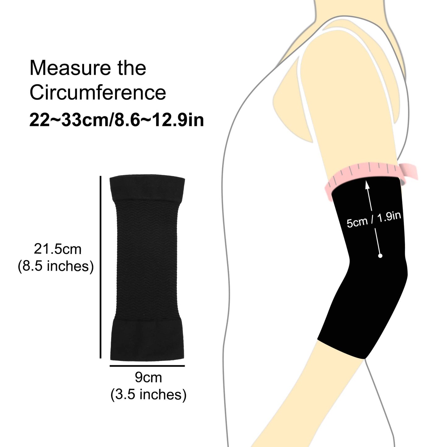 uxcell Elbow Compression Sleeve (1 Pair), Elbow Brace for Tendonitis and Tennis Elbow, Golfer Elbow Support Tennis Elbow Brace for Men & Women, Arthritis, Workout, Weightlifting