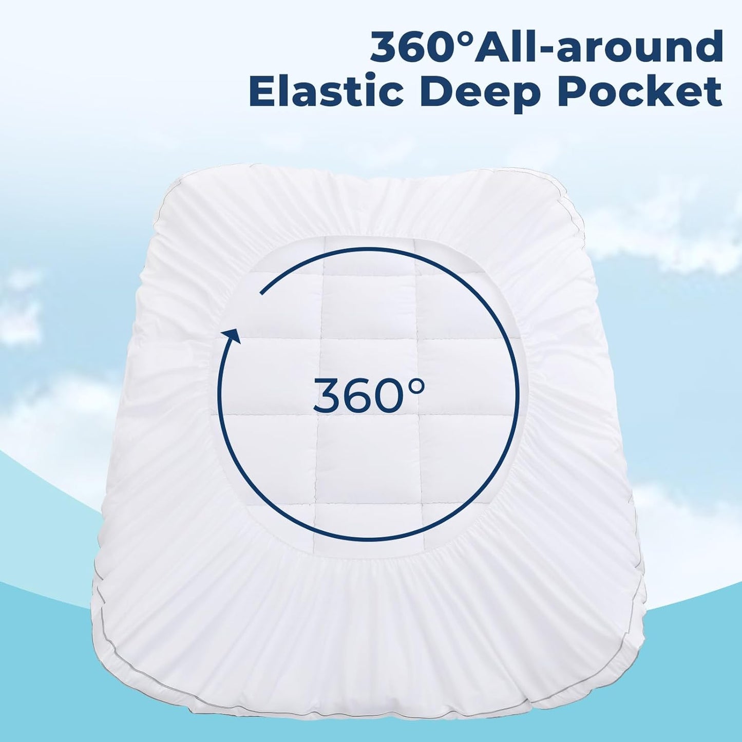 OLANLY Memory Foam Mattress Topper - Dual-Layer 4 Inch Queen Size for Back Pain Relief | Cooling Pillow Top