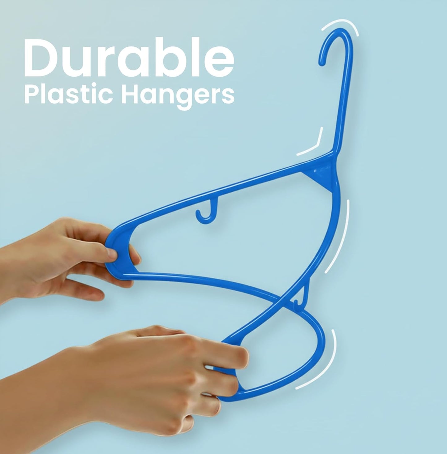 Utopia Home Clothes Hangers - Durable Plastic Hangers with Hooks | 30 Pack in Blue