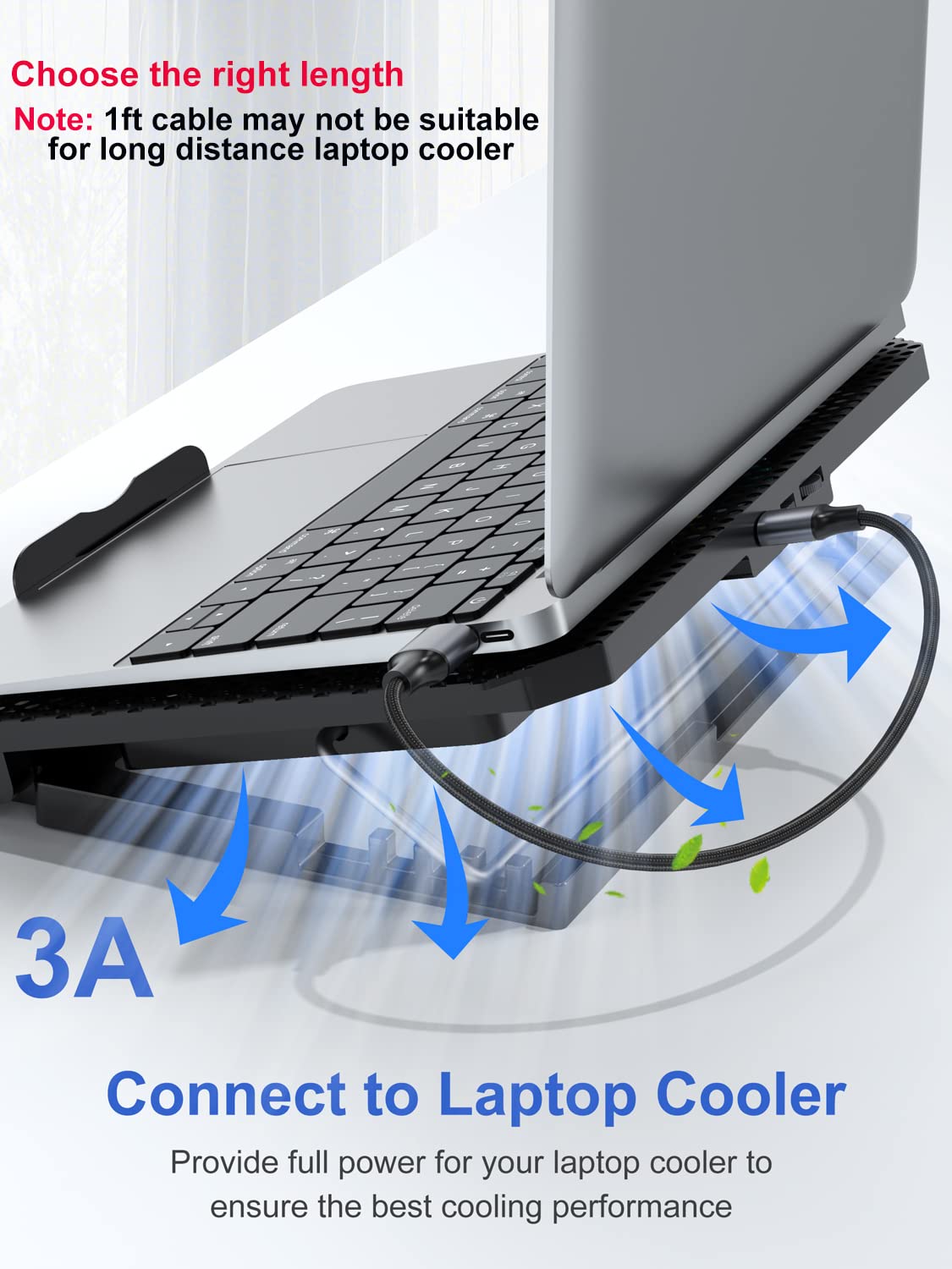 ApoJodly 3.0 1FT 2-Pack, USB Cable Short USB A Male to Male Cord Double Sided Cable Compatible with Hard Drive, Laptop