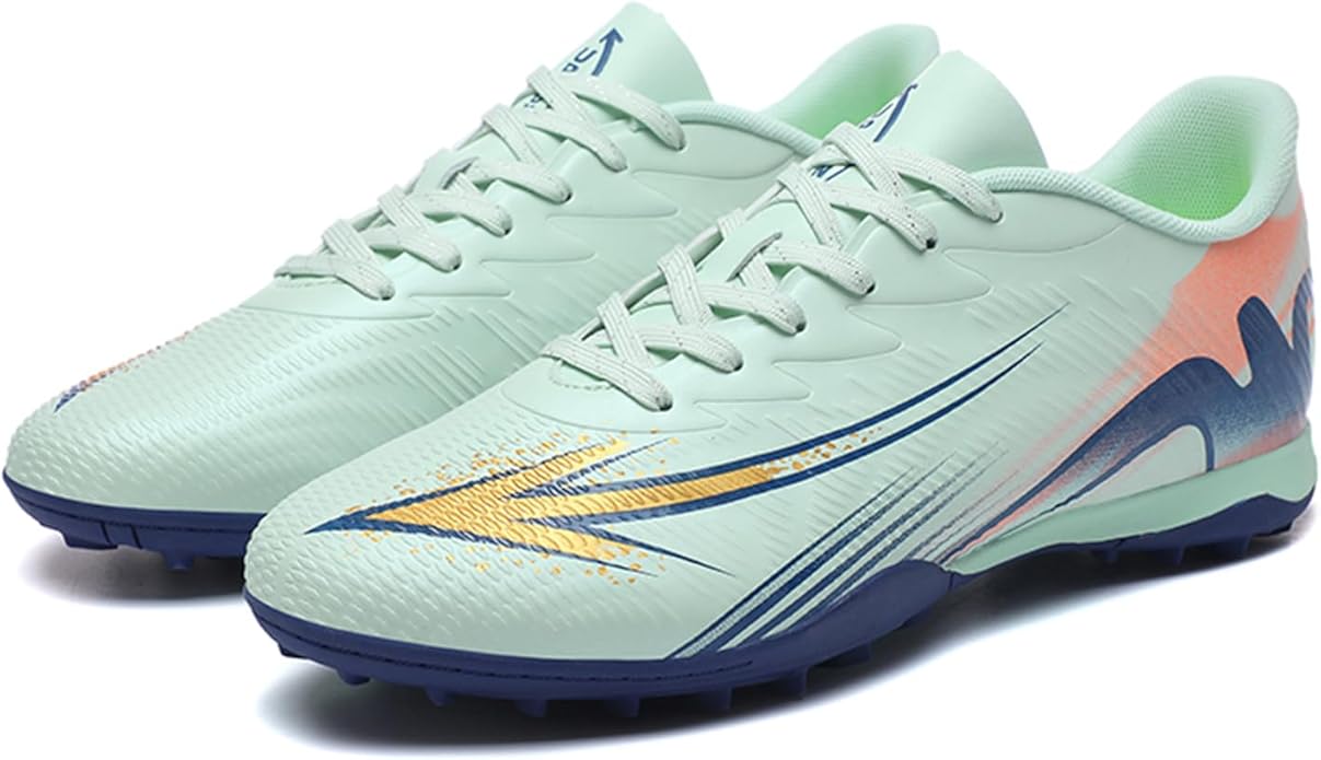 Men's High Top Soccer Shoes FG Long Spikes Adult Football Shoes Lightweight Professional Athletic Training