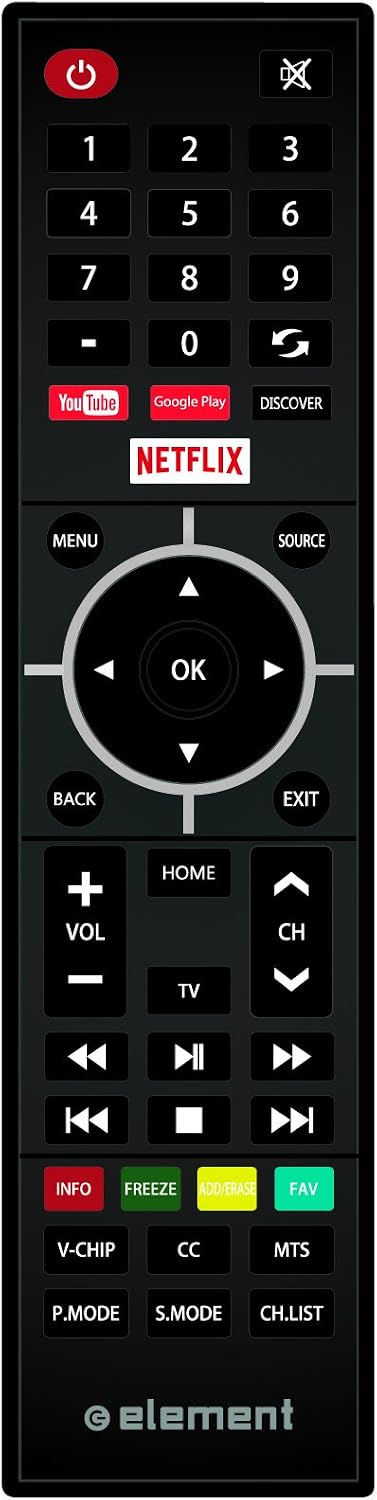 Element Electronics Remote for 's Smart TV Model