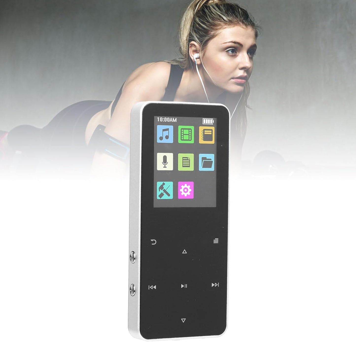 Yoidesu MP3 MP3 1.8 Inch (4GB) Player with Bluetooth, Portable HiFi Lossless Sound Mini Music Player, Music with TFT