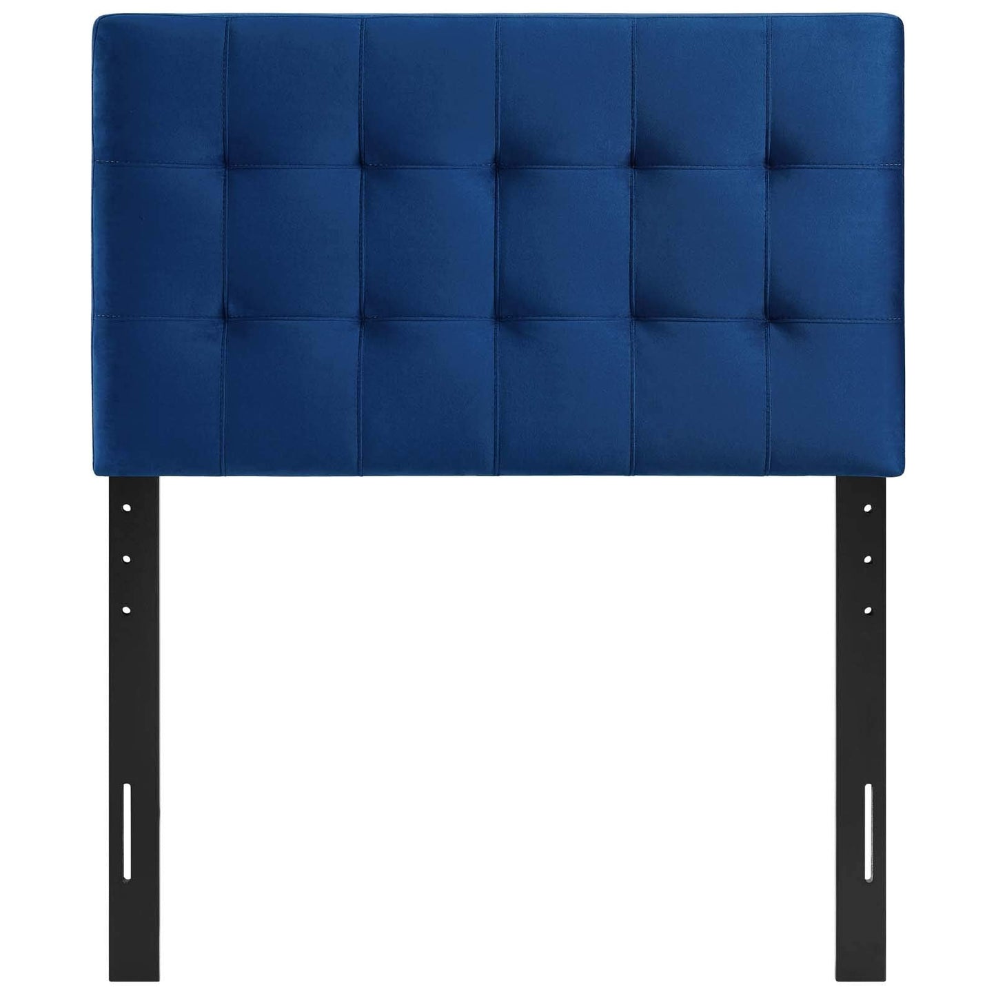 Modway Lily Biscuit Tufted Twin Performance Velvet Headboard, Navy