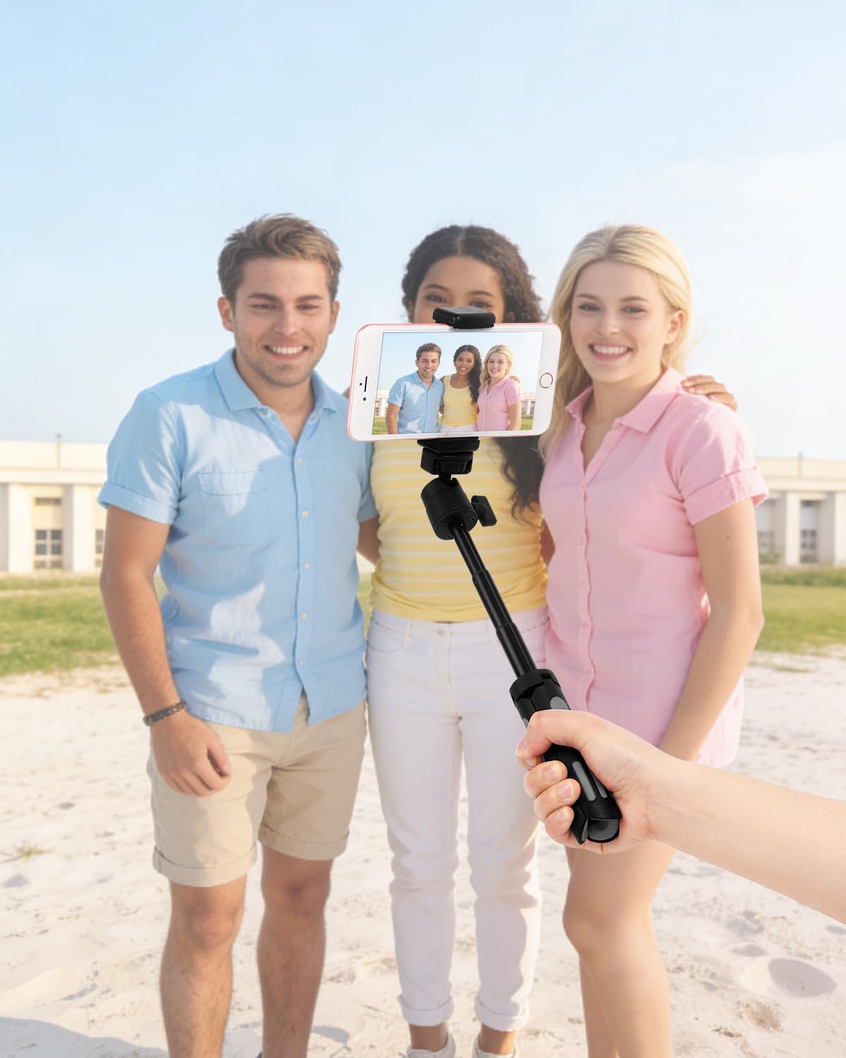 CAMBOFOTO Mini Tripod, Compact Lightweight Stand for Vlogging, Live Streaming, Stable Durable Celephone Tripod, Ideal