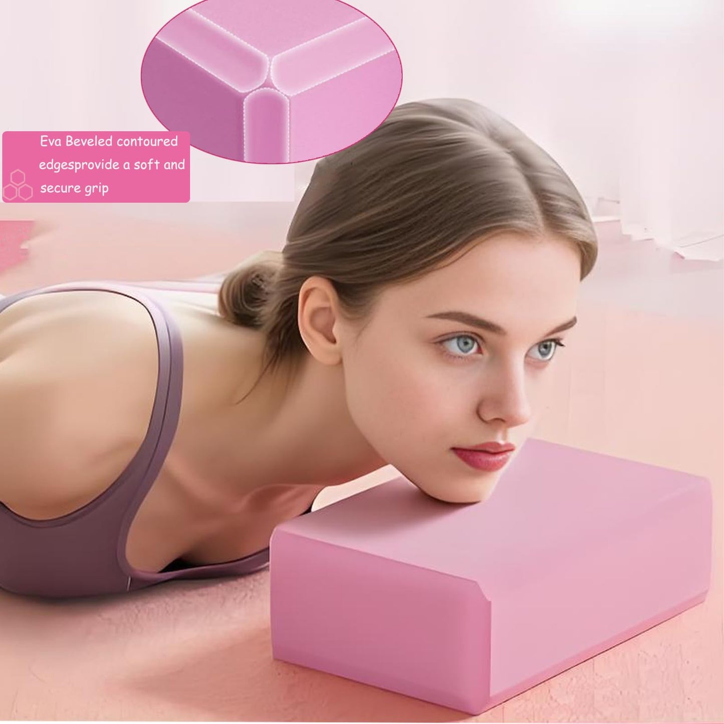 9"x6"x3" Yoga Blocks 2 Pack, Soft Non-Slip Surface Premium Foam Yoga Blocks, Supportive, Lightweight, Odor Resistant Yoga Accessories for Pilates, Meditation, General Fitness, Stretching & Toning