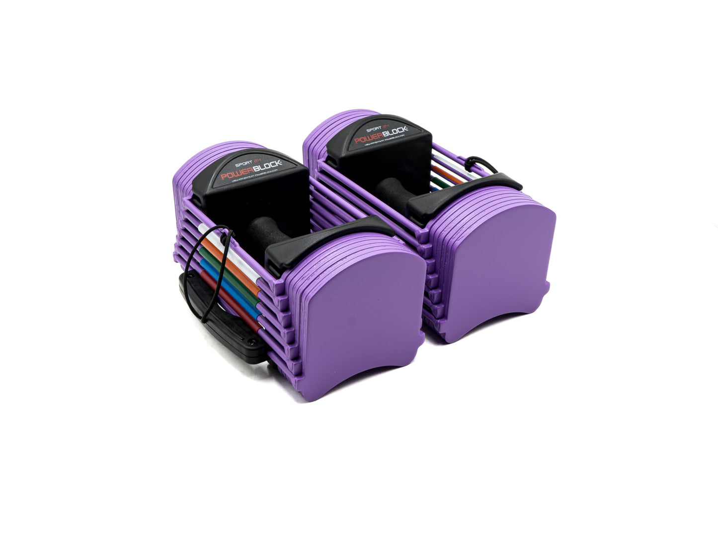 PowerBlock Sport 24 Adjustable Dumbbells, Sold in Pairs, 3-24 lb. Dumbbells, Durable Steel Build, Innovative At Home Workout Equipment, All-in-One Exercise Product, Strength Training, Lavender