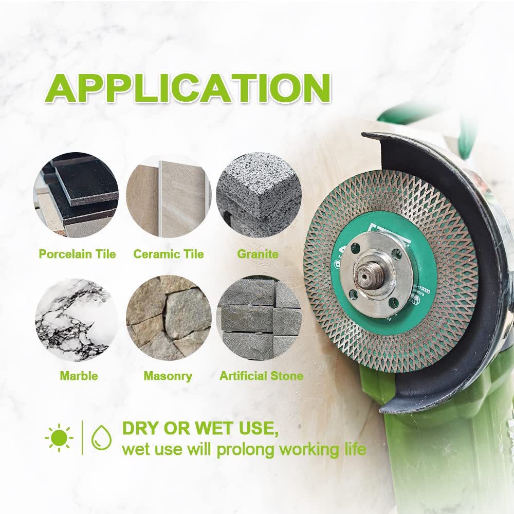 Tile Hole Saw Kit Diamond - (6/8/10/25/35/50/75/127mm Drill Bits+Finger Bit+Chamfer Bit+Adapter+Tile Blade) Diamond Hole Saw Kit for Porcelain Ceramic Marble Brick Granite,5/8"-11 Thread