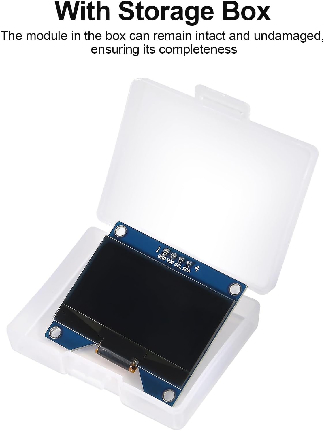 MELIFE 4pcs 1.54 Inch I2C 128x64 SSD1309 OLED IIC Display Module, Pixel Driver Self-Luminous OLED Screen Board