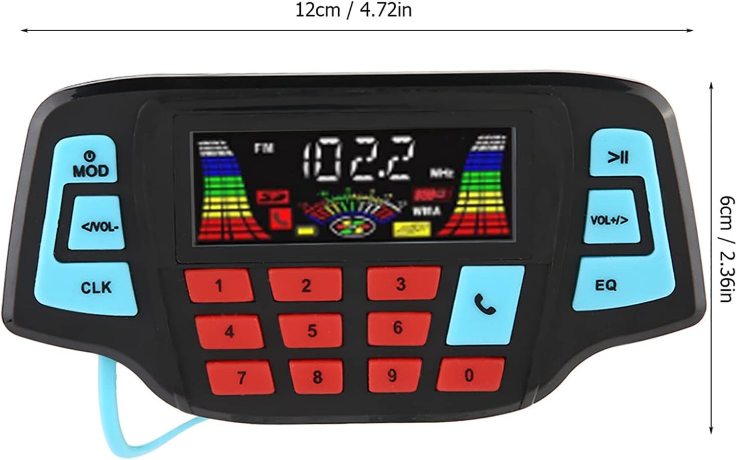 Keenso MP3 MP3 Motorcycle System, Motorcycle BT Player Audio Stereo Speaker System USB Memory Card Carrier