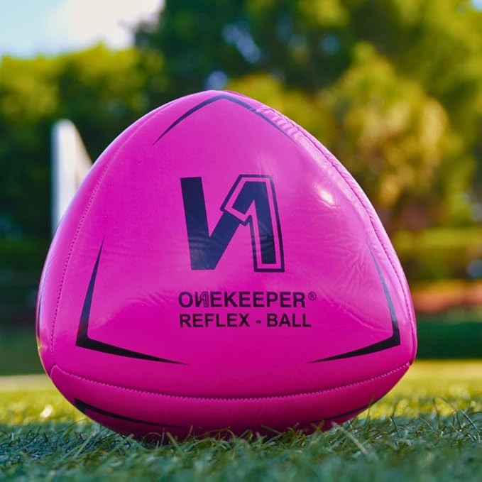 Soccer Reflex & Reaction Ball - White, Orange, Blue, Pink, and Fluo Yellow, Agility and Coordination Training for Kids and Juniors (Pump Not Included)