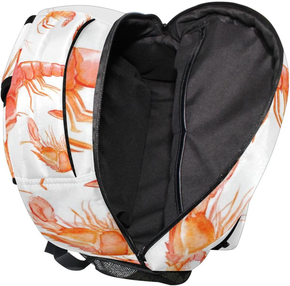 Krafig Backpacks Backpack Daypack Watercolor Shrimps Pattern Boys Girls Kids School Bookbag, School Bag Travel