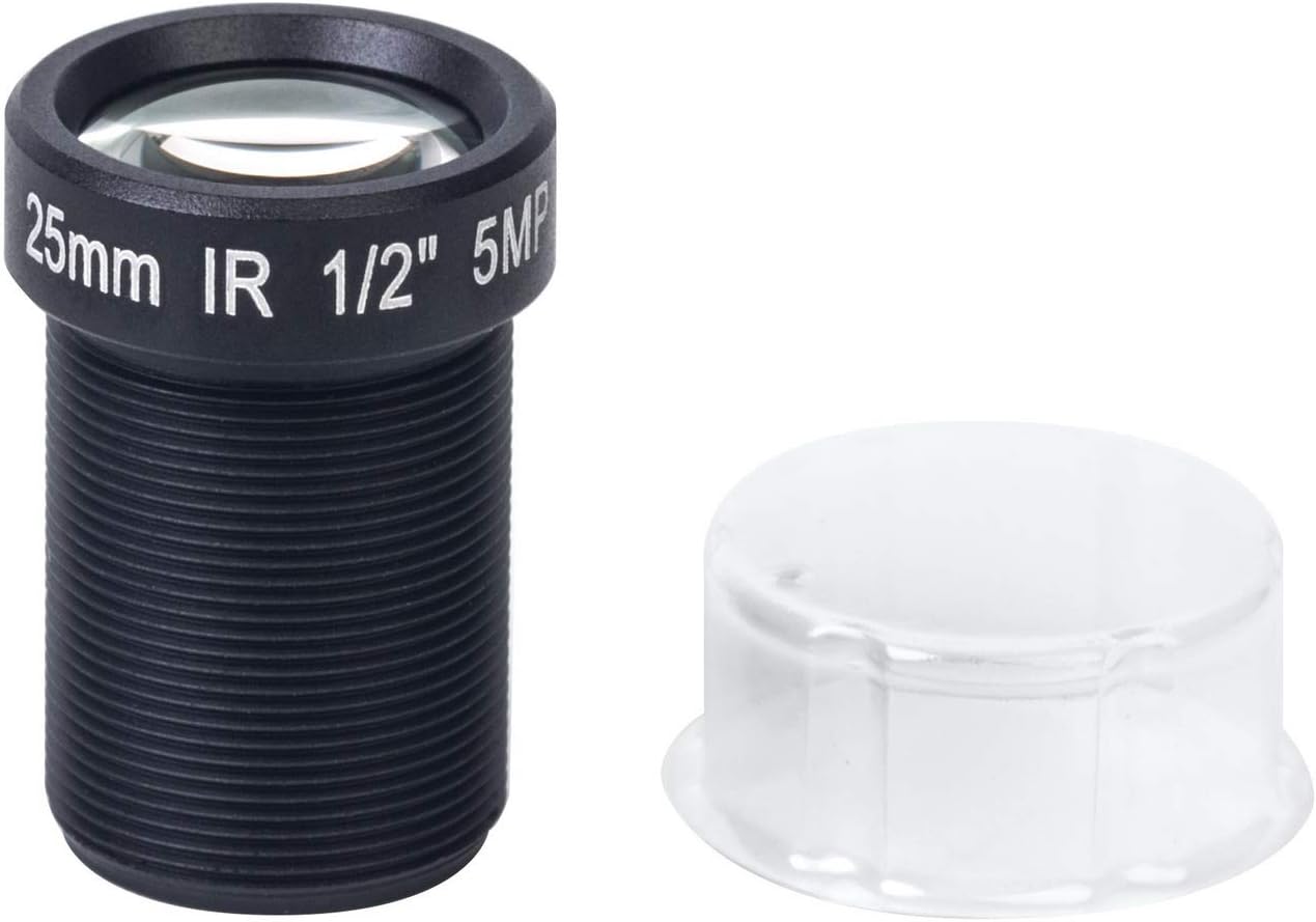 XENOCAM 5.0Megapixel 25mm 1/2" F2.4 M12 50m HD IR CCTV Lens for HD IP AHD CCTV Camera Lens Mount Fixed Iris Long